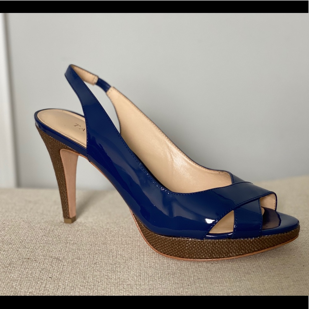 Talbots blue strap heels